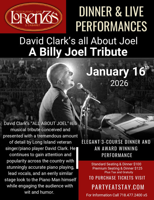 A Billy Joel Tribute, January 16th 2026