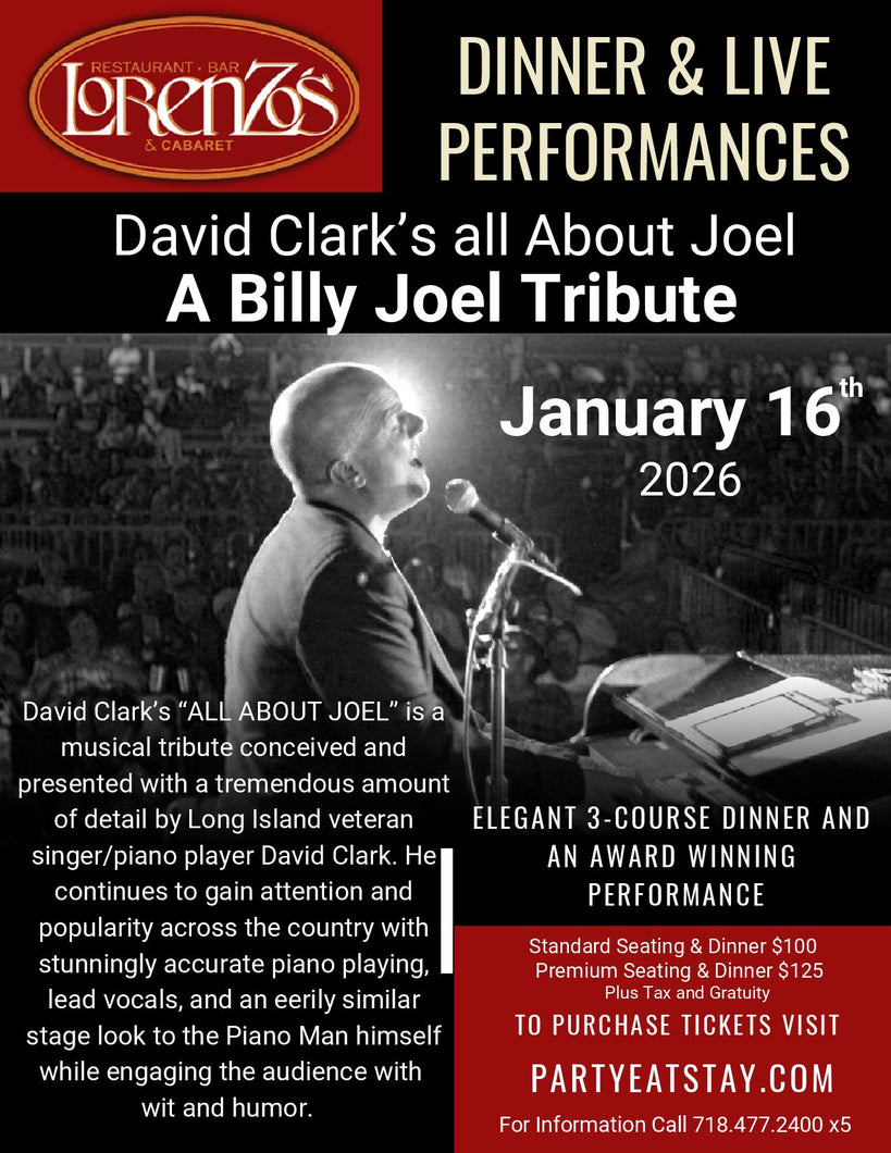 A Billy Joel Tribute, January 16th 2026