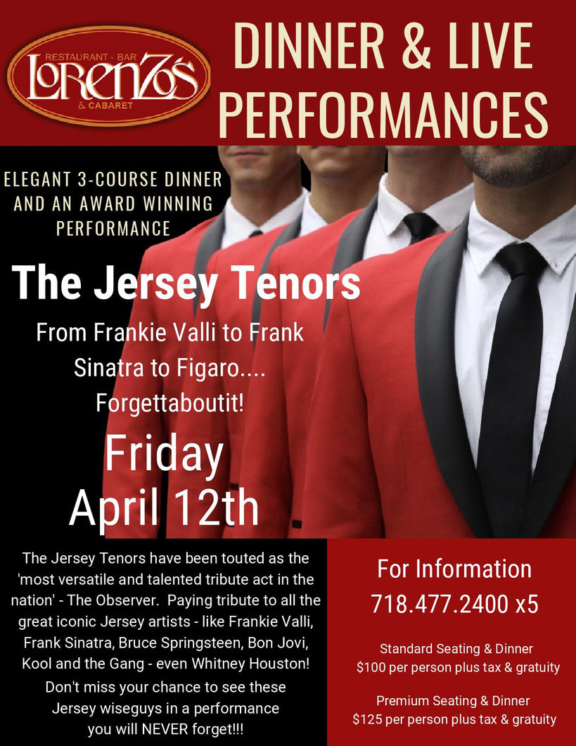 The Jersey Tenors, Friday April 12th 2024
