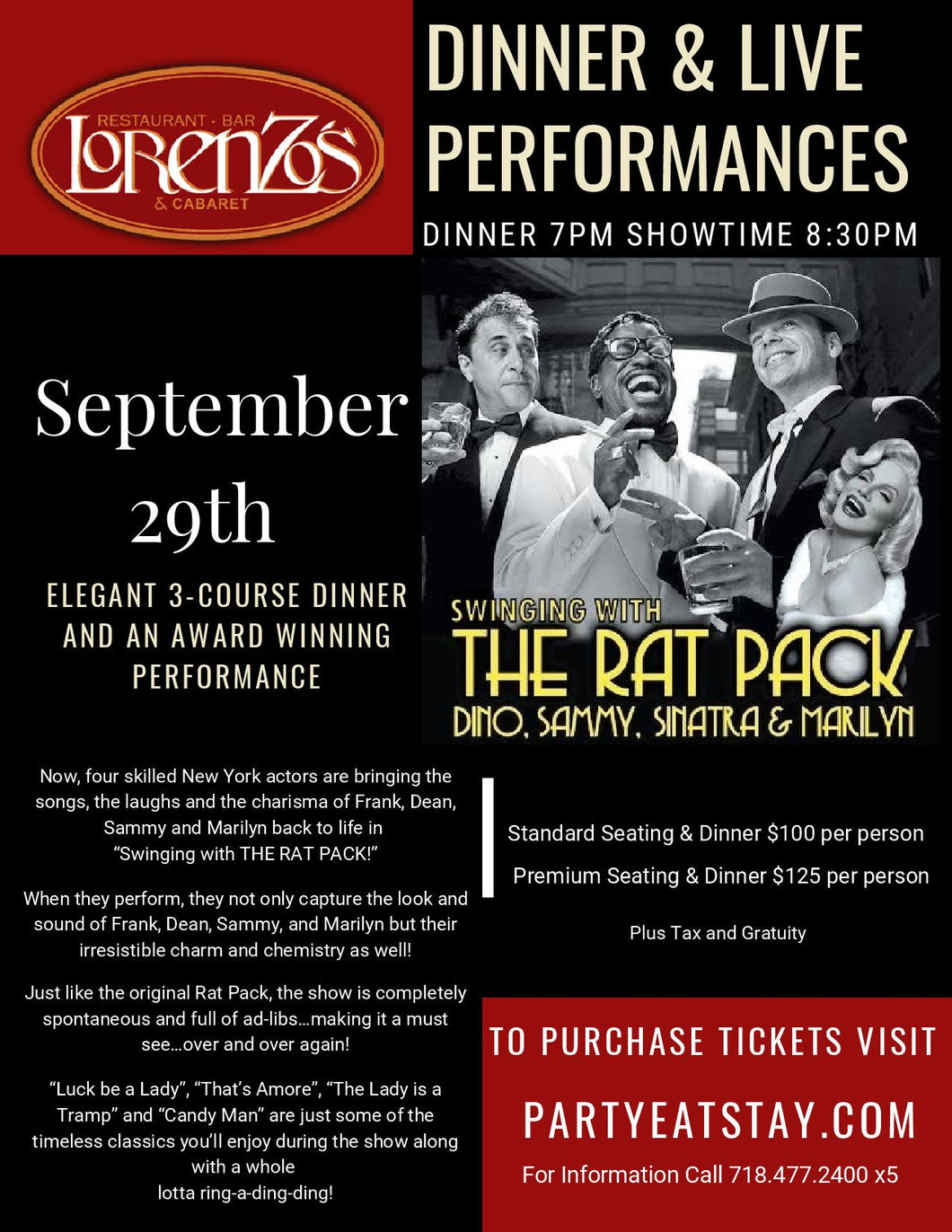 The Rat Pack, Friday September 29th 2023